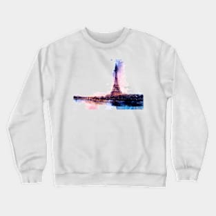 Eiffel tower Paris painting Crewneck Sweatshirt